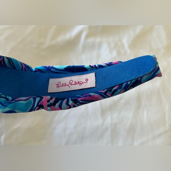 Lilly Pulitzer | Blue Colorful Knotted Headband | Shells ‘n Bells | EUC - Picture 3 of 4